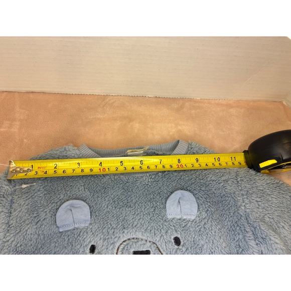 Chick Pea Baby Boys Girls Fuzzy Bear Pajamas Set 12M Blue - Picture 5 of 13